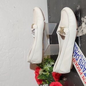 FIORANGELO Leather 37 Slip On Loafer  White